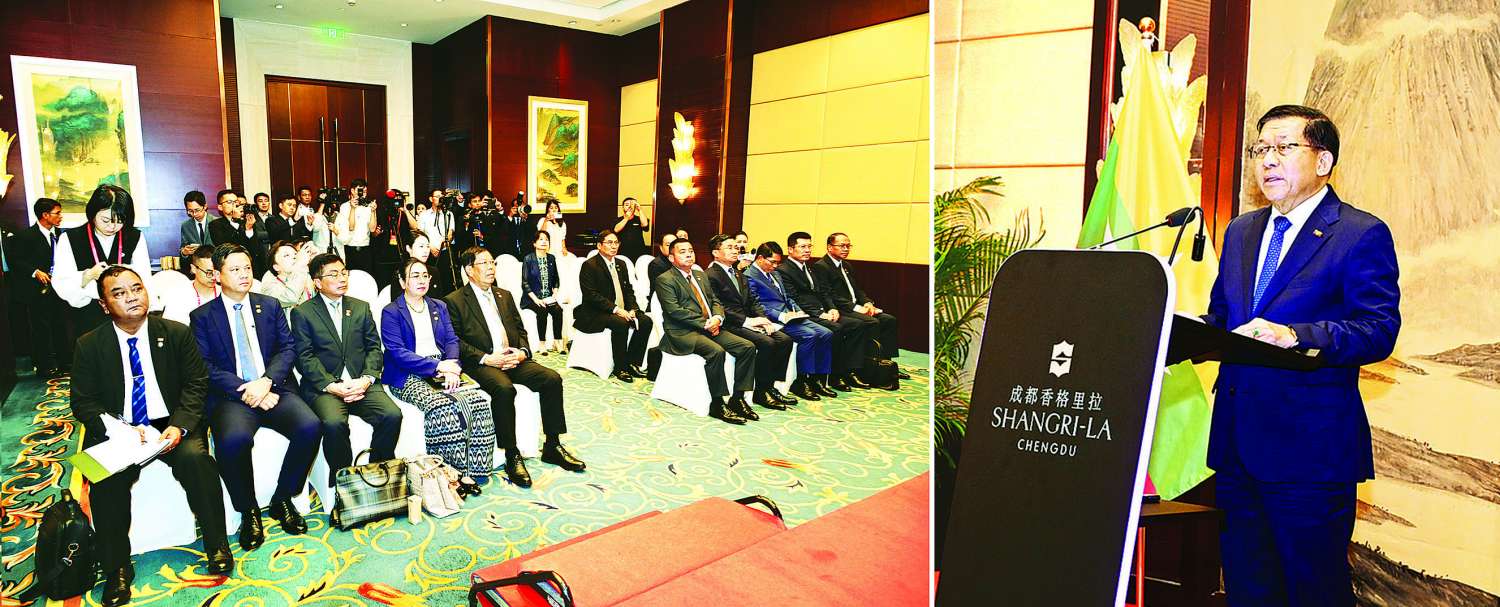နိုင်ငံတော်လုံခြုံရေးနှင့်အေးချမ်းသာယာရေးကော်မရှင်ဥက္ကဋ္ဌ ချန်ဒူးမြို့၌ မီဒီယာများ၏မေးမြန်းမှုများအား ပြန်လည်ဖြေကြား (၆-၉-၂၀၂၅)